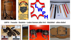 BDSM Bondageriemen 5,0 cm x 40,0 cm mit D-Ring Klemmschutz und zweidrittel-Lochung Taillengurt, Lederriemen von Lwph