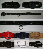 BDSM Taillengurt 5,0 cm x 120,0 cm mit 6 D-Ringen Klemmschutz und zusätzlichen O-Ring Lederriemen von Lwph