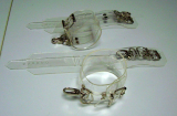 transparente glasklare PVC Handfesseln und Fußfesseln PVC mit Durchsicht